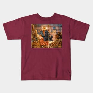 MOSES Carrying The Ten Commandments Tablets Down Mount Sinai Print Kids T-Shirt